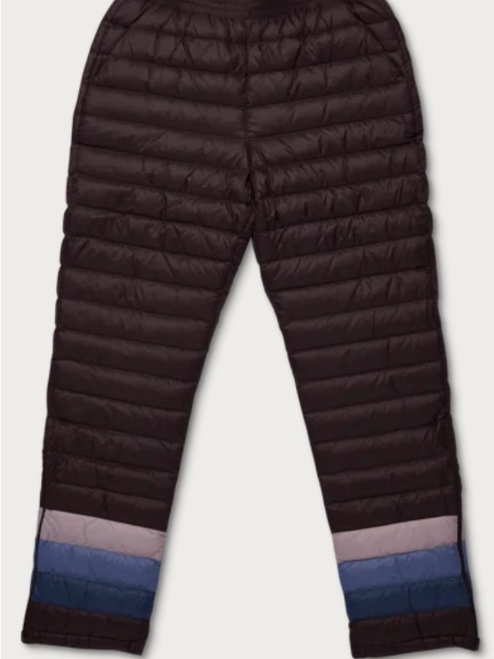 Cotopaxi Fuego Down Pants women’s XL - coffee stripe NWT